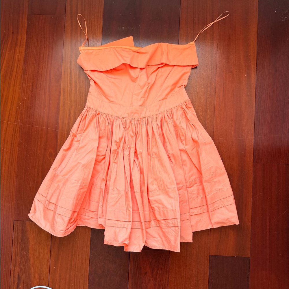 Mable Orange Strapless Dress